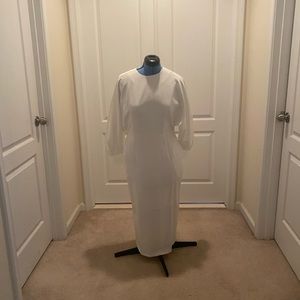 White high waisted dress